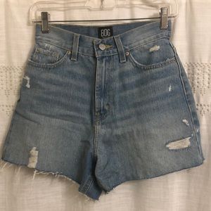 Jean shorts.